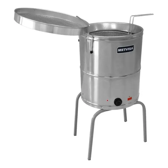 Fritadeira Elétrica Industrial Metvisa Fie.20v38l Aço Inoxidável 60 Hz Aço Inox 220v