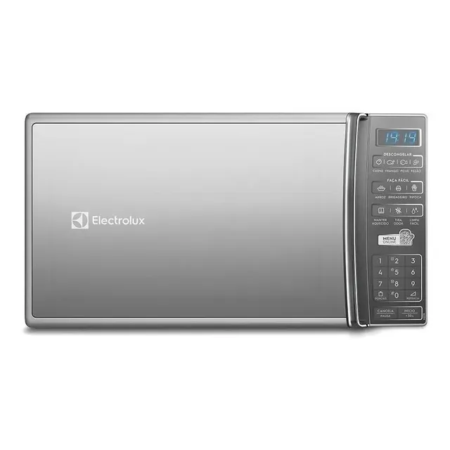 Micro-ondas de Bancada Electrolux Prata 27L com 55 receitas pré-programadas no Menu Online MS37R