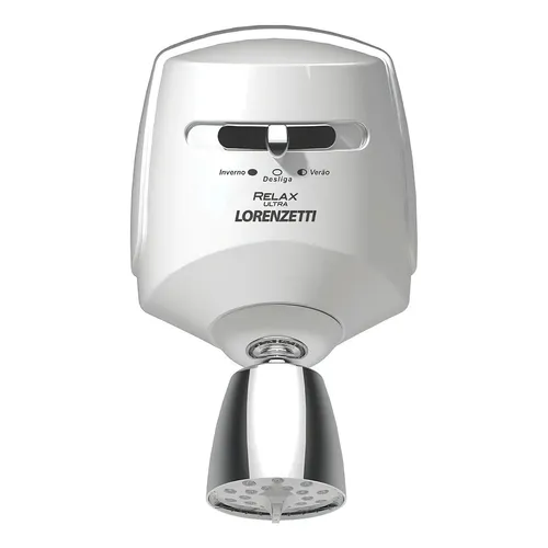 Chuveiro elétrico de parede Lorenzetti Relax Ultra branco-cromado 5500W