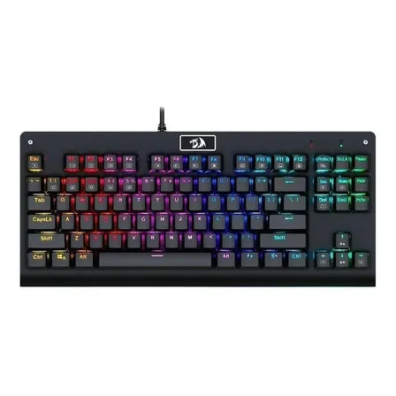 Teclado Redragon Dark Avenger Qwerty Outemu Brown Português Brasil Cor Preto Com Luz Rgb