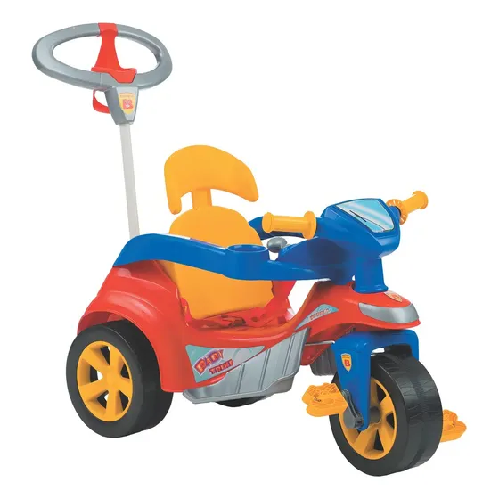 Triciclo Biemme Baby Trike Evolution vermelho e amarelo