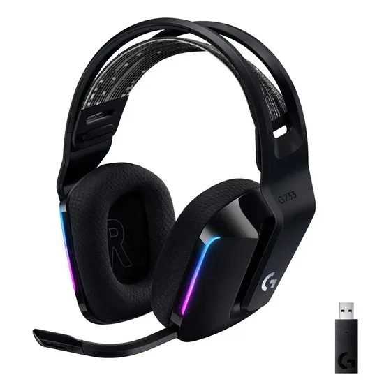 Headset Gamer Sem Fio Logitech G733 - Preto