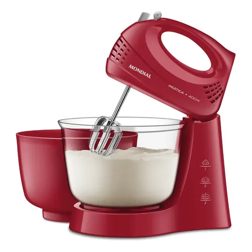 Batedeira Prática B-45-r 400w Vermelha Mondial Cor Vermelho