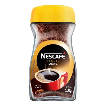 Café Instantâneo Nescafé Matinal Matinal Suave Suave Sem Glúten Pote De Vidro 160 G