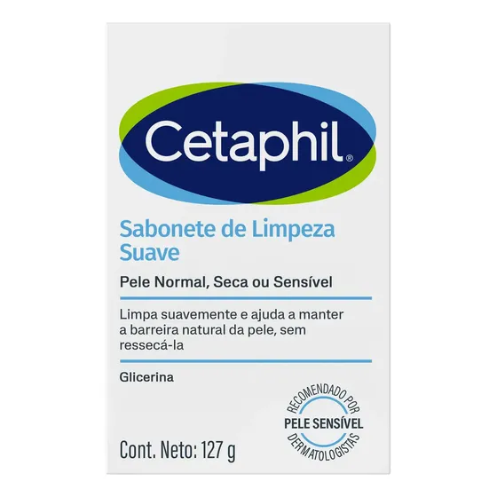 Sabonete em barra cetaphil limpeza suave 127g