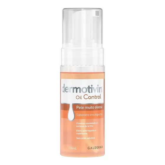 Espuma De Limpeza Facial Pele Oleosa Dermotivin Oil Control 130mL