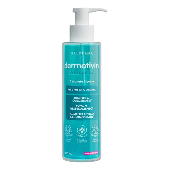 Dermotivin original sabonete líquido facial pele mista 300ml