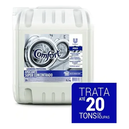 Amaciante de Roupa Super Concentrado Lavanderia Profissional Comfort Pro Galão 20l