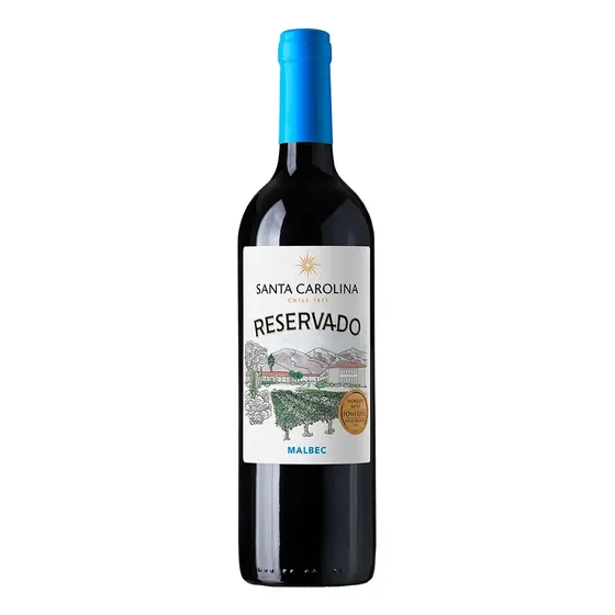 Vinho Chileno Tinto meio seco Santa Carolina Reservado Malbec 750ml