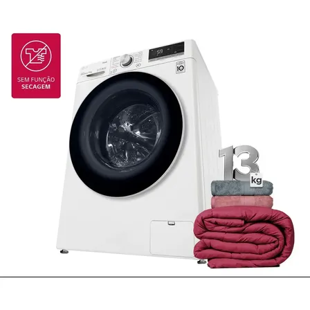 Lavadora Smart LG VC4 13kg Branco com Inteligência Artificial AIDD™ - FV5013WC4 -