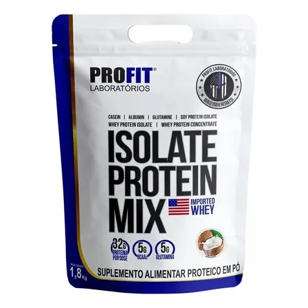 Suplemento En Pó Profit Laboratórios Proteínas De Isolate Protein Mix Sabor Coco X 1.8kg