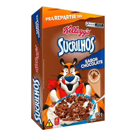 Cereal Sucrilhos Chocolate Kellogg's 690g Caixa Sabor Irresistível