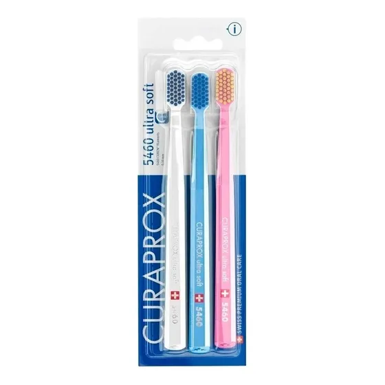 Escova dental ultramacia Curaprox Trio 3 unidades cores sortidas