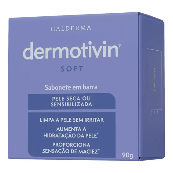 Dermotivin Soft Sabonete Facial em Barra para Pele Seca ou Sensibilizada 90g