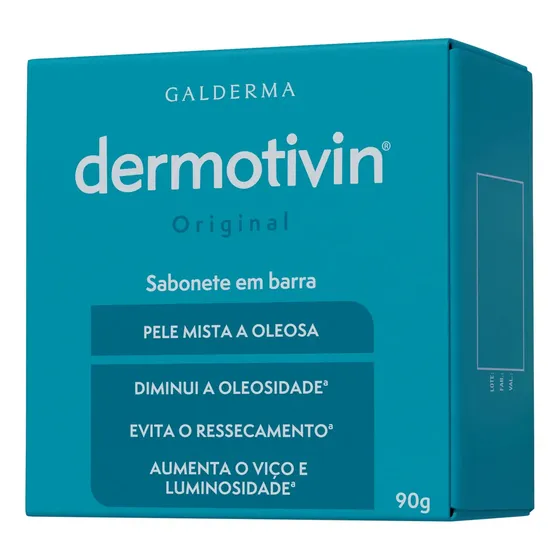Dermotivin Original Sabonete Facial em Barra para Pele Mista a Oleosa 90g