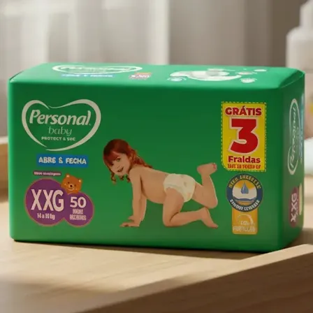 Fraldas Personal Baby Protect & Sec XXG 50und