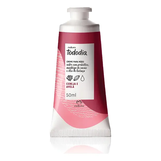 Creme Para As Mãos Natura Cereja E Avelã Tododia 50ml Tipo De Embalagem Bisnaga