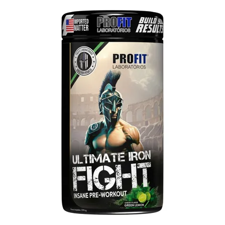 Pré-treino Ultimate Iron Fight 270g - Profit Labs Sabor Limão Suplemento