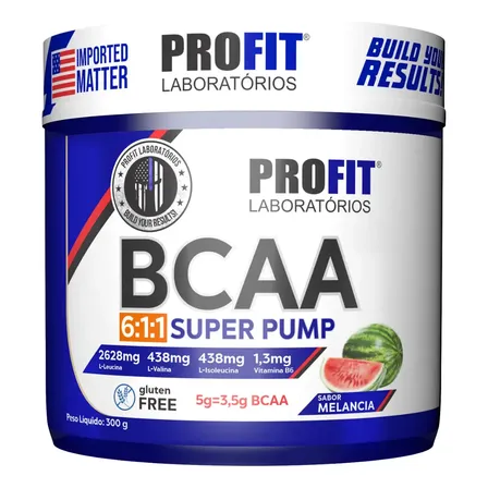 Bcaa 6:1:1 Super Pump Powder 300g - Profit Sabor Melancia