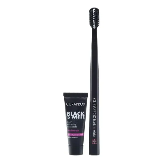 Escova de dentes Curaprox Cs5460 Preto + Pasta de dentes preta 10 Ml