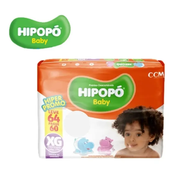 Fraldas Hipopo Mega Pacotão