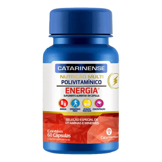 Vitamina Catarinense Polivitamínico Energia Em Capsula Sem Sabor
