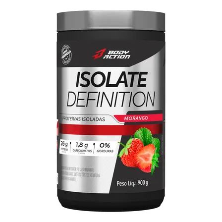 Suplemento De Proteína 26g Por Dose Isolate Definition 900g Sabor Morango