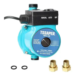 Bomba De Água Pressurizadora 120w 1600l/h Silenciosa Quente E Fria Para Torneiras E Chuveiros Tssaper Tbfl120 127v