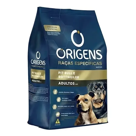 Ração Origens Especificas Pit Bull E Rottweiler Adultos 15kg
