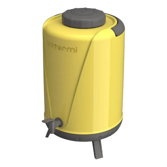 Unitermi Arezzo 10l Botijão Garrafa Térmica 10 Litros Torneira Café Chá Tererê Cor Amarelo