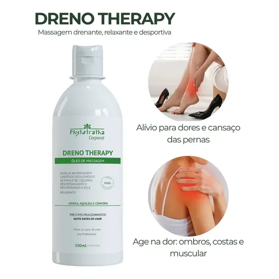 Dreno Therapy Oleo Drenagem Com Arnica, Aquiléia e Canfora 500 ml Phytotratha