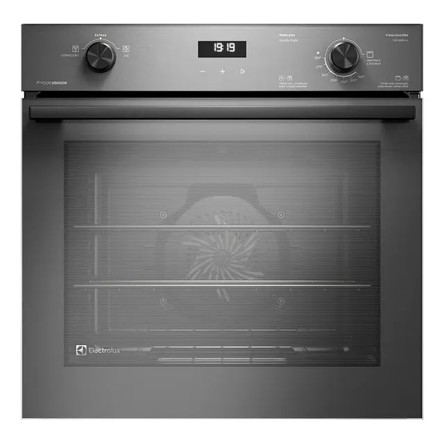 Forno a Gás de Embutir Electrolux 80 Litros Experience com FoodSensor Cinza OE8GF -