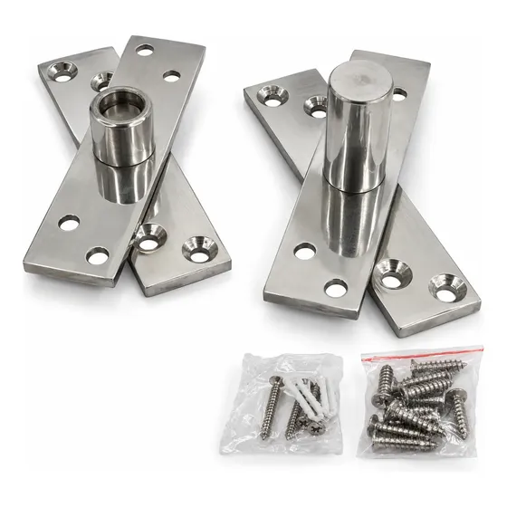 Dobradiça Para Porta Pino Pivotante Inox 304 Polido 150kg