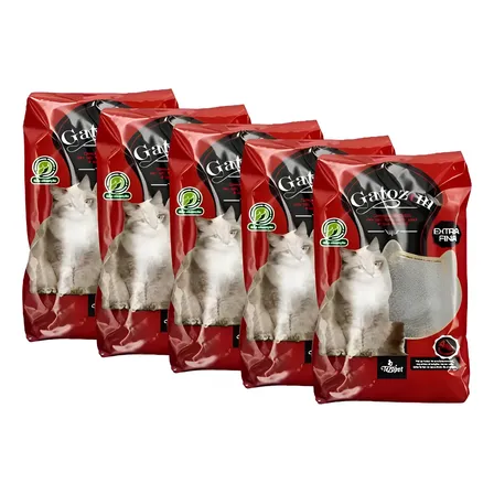 5 Areias Sanitárias Higiênicas Gatozim 4kg Fina Promoção