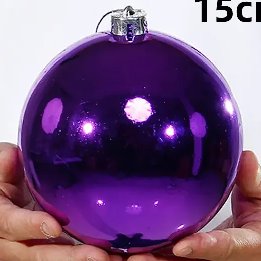 15 Cm Bola Roxa Brilhante (1 Peça) (christmas Ball G