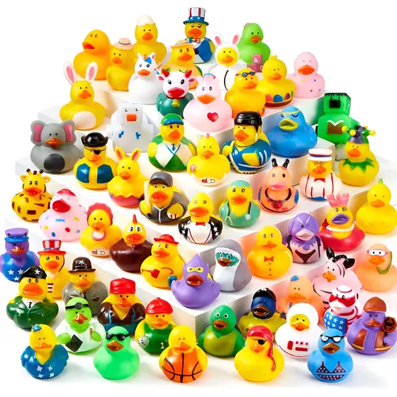 30 Patinhos De Borracha Para Banho (combinação Aleatória)