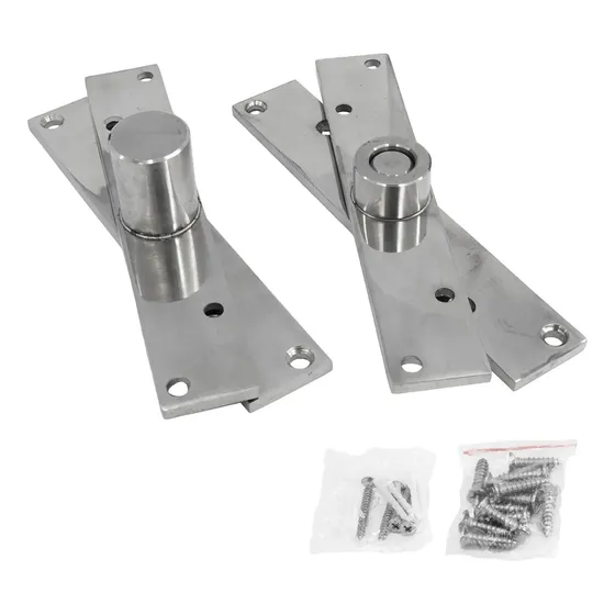 Dobradiça Pino Pivotante Inox Polido 300kg Para Portas