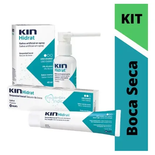 Kin Hidrat - Spray + Creme Dental Para Boca Seca