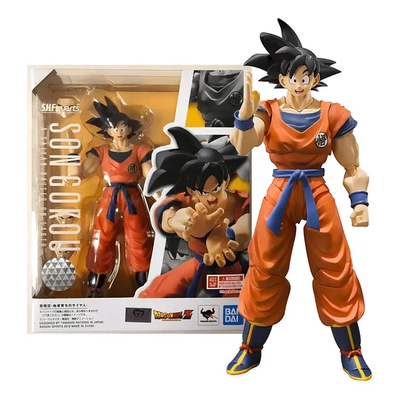 Figura De Ação Goku Saiyan Criado Na Terra Da Tamashii Natio