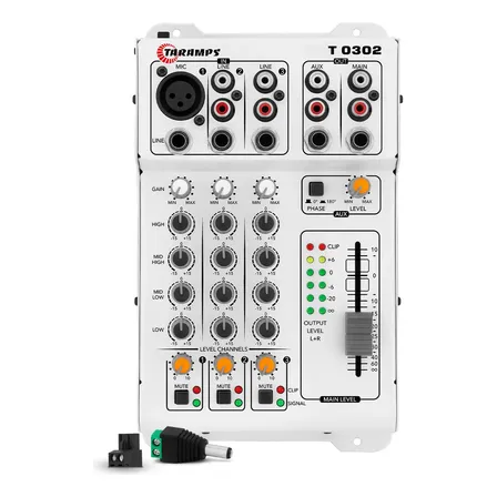 Mesa De Som Analógica Taramps T 0302 De 3 Canais Com Equalizador Para Som Automotivo 12v