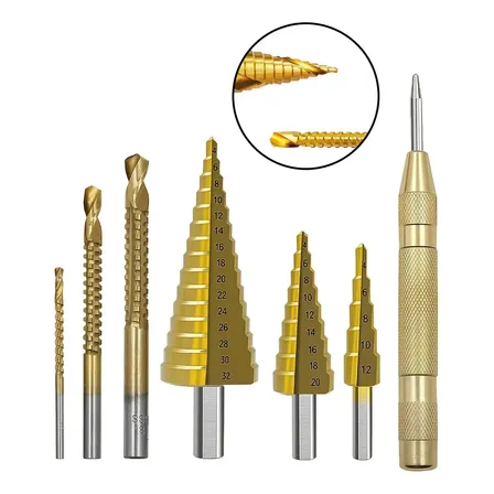 Broca Escalonada Cone De 4 A 32mm De Aço Rapido Espiral