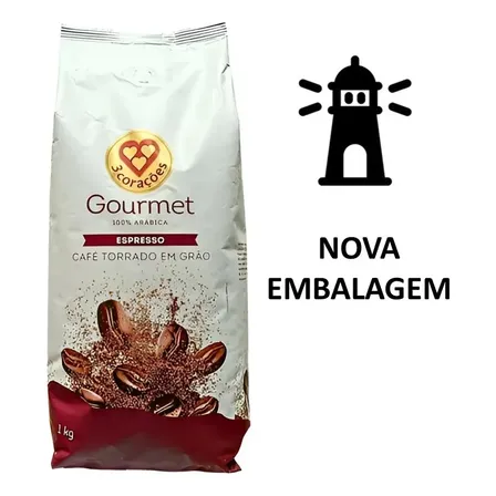 Café Em Grão Torrado Espresso Gourmet Tres Corações 1kg