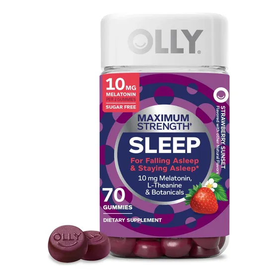 Gomas Olly Max Strength Sleep 10 Mg De Melatonina (70 Unidad Morango