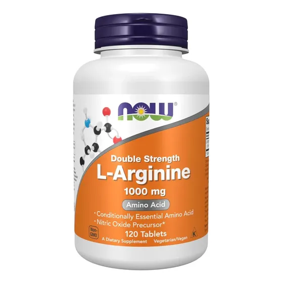 Suplemento Now Foods L-arginina 1000 Mg 120 Comprimidos Sem Sabor