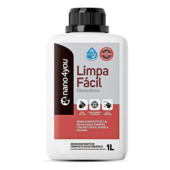 Limpa Fácil Removedor Calcinação E Eflorescência Deposito De Cal 1 Litro Crystalcor Performance Eco