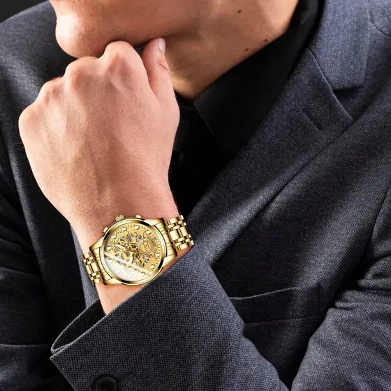 Forsining Mechanical Watch Esqueleto Luminoso