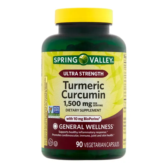 Turmeric Curcumin 1500 Mg Spring Valley 90 Cápsulas Veganas