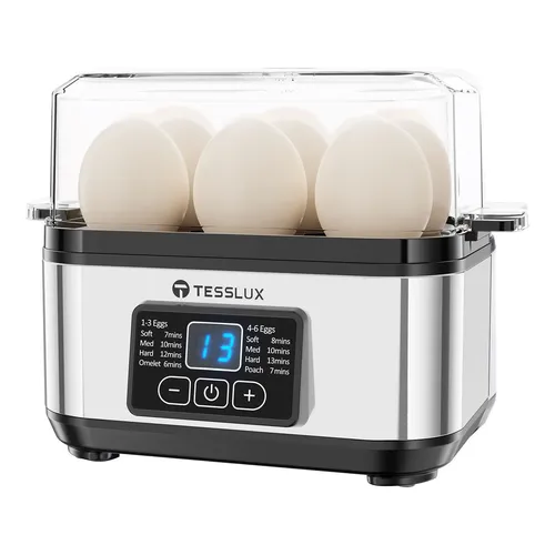 Fogão Elétrico De Ovos Tesslux Para Ovos Cozidos Prateado 127v