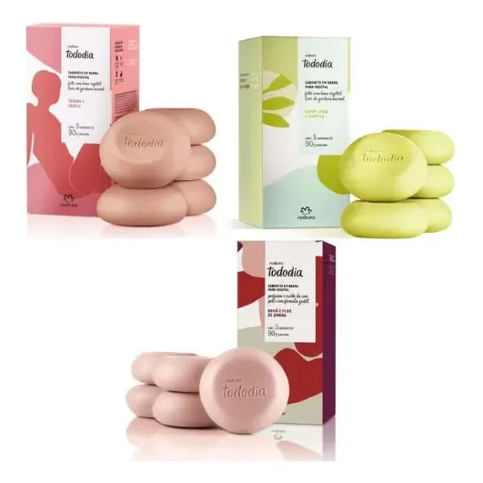 Kit Combo 3 Caixas Sabonete Tododia Com 5un 90g - Natura