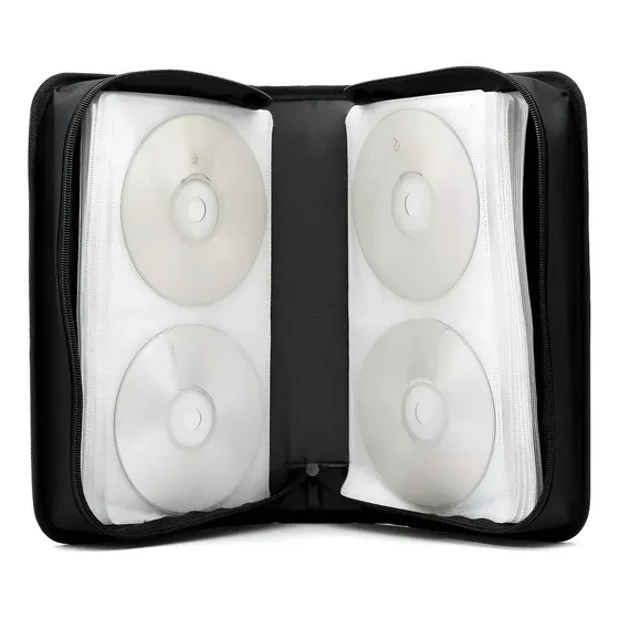 Estojo Organizador De Dvd E Cd Com Capacidade De 128/s